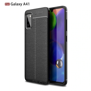 قاب ژله ای طرح چرم سامسونگ Auto Focus Jelly Case For Samsung Galaxy A41