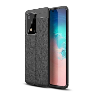 قاب ژله ای طرح چرم سامسونگ Auto Focus Jelly Case For Samsung Galaxy S20 Ultra