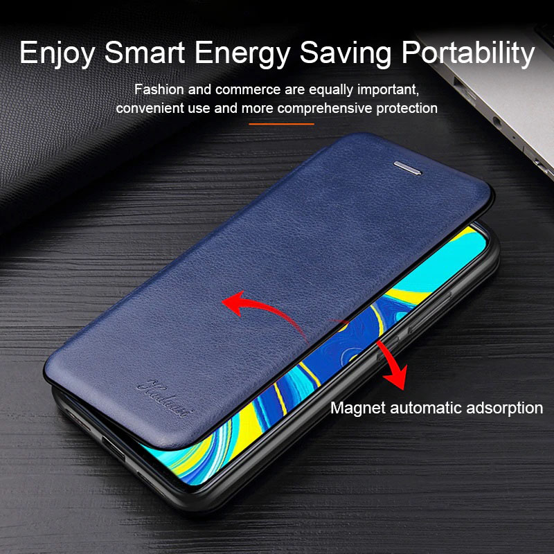 کیف محافظ چرمی شیائومی Leather Standing Magnetic Cover For Xiaomi Redmi Note 9S