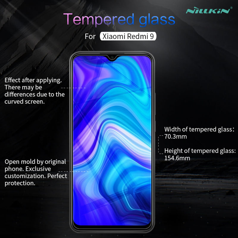 محافظ صفحه نمایش شیشه ای نیلکین شیائومی Nillkin H+ Pro Glass Xiaomi Redmi 9