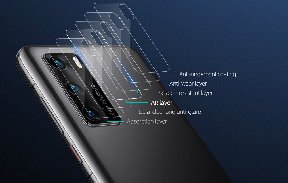محافظ لنز دوربین نیلکین هواوی Nillkin InvisiFilm camera protector for Huawei P40