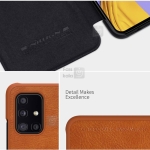 کیف محافظ چرمی نیلکین سامسونگ Nillkin Qin Case For Samsung Galaxy A51 5G