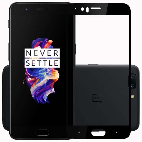 محافظ صفحه نمایش تمام چسب با پوشش کامل وان پلاس Full Glass Screen Protector For OnePlus 5