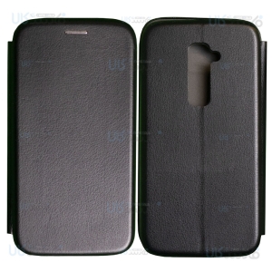 کیف محافظ چرمی ال جی Leather Standing Magnetic Cover For LG G2