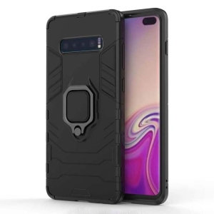 قاب محافظ ضد ضربه انگشتی سامسونگ Ring Holder Iron Man Armor Case Samsung Galaxy S10 Plus