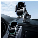 پایه نگهدارنده و شارژر وایرلس بیسوس هوشمند Baseus Light Electric Car Holder Wireless Charger WXHW03-01 15W