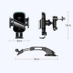 پایه نگهدارنده و شارژر وایرلس بیسوس هوشمند Baseus Light Electric Car Holder Wireless Charger WXHW03-01 15W