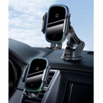 پایه نگهدارنده و شارژر وایرلس بیسوس هوشمند Baseus Light Electric Car Holder Wireless Charger WXHW03-01 15W