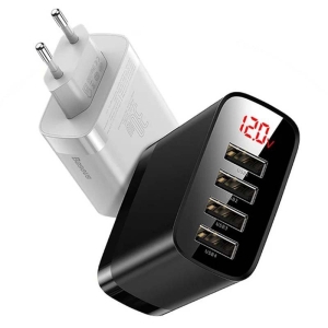 شارژر دیواری سریع چهار پورت بیسوس Baseus Mirror Lake Charger CCJMHB-B01 30W