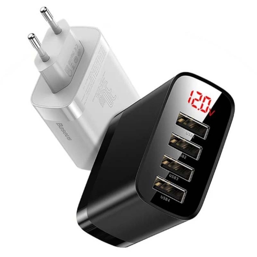 شارژر دیواری سریع چهار پورت بیسوس Baseus Mirror Lake Charger CCJMHB-B01 30W