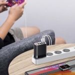 شارژر دیواری سریع چهار پورت بیسوس Baseus Mirror Lake Charger CCJMHB-B01 30W