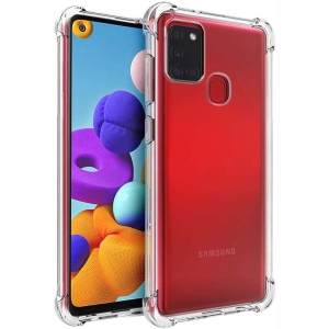 قاب محافظ ژله ای کپسول دار 5 گرمی سامسونگ Clear Tpu Air Rubber Jelly Case For Samsung Galaxy A21s