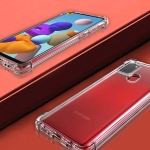 قاب محافظ ژله ای کپسول دار 5 گرمی سامسونگ Clear Tpu Air Rubber Jelly Case For Samsung Galaxy A21s