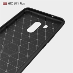 قاب محافظ ژله ای اچ تی سی Fiber Carbon Rugged Armor Case For Glass Screen Protector HTC U11 Plus