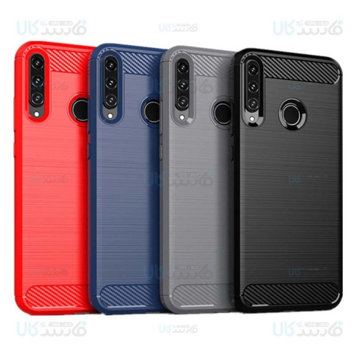 قاب محافظ ژله ای هواوی Fiber Carbon Rugged Armor Case For Huawei Y7p
