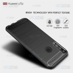 قاب محافظ ژله ای هواوی Fiber Carbon Rugged Armor Case For Huawei Y7p