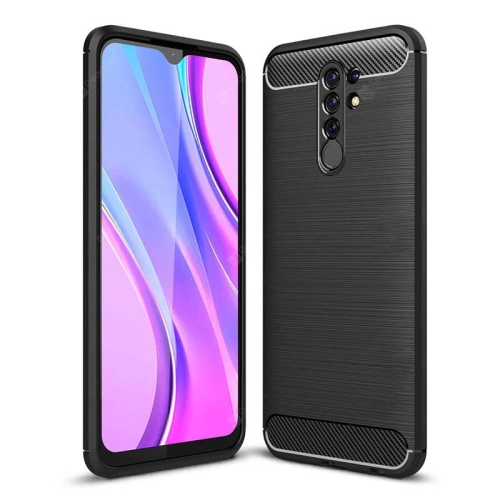 قاب محافظ ژله ای شیائومی Fiber Carbon Rugged Armor Case For Xiaomi Redmi 9