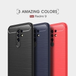 قاب محافظ ژله ای شیائومی Fiber Carbon Rugged Armor Case For Xiaomi Redmi 9