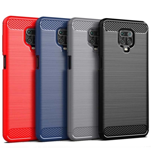قاب محافظ ژله ای شیائومی Fiber Carbon Rugged Armor Case For Xiaomi Redmi Note 9 Pro Note 9 Pro Max Note 9S