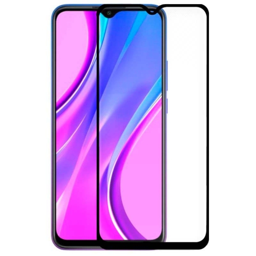 vمحافظ صفحه نمایش تمام چسب با پوشش کامل شیائومی Full Glass Screen Protector For Xiaomi Redmi 9