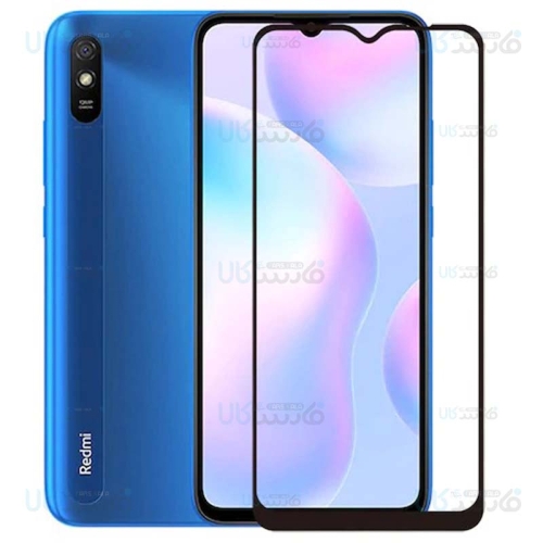 محافظ صفحه نمایش تمام چسب با پوشش کامل شیائومی Full Glass Screen Protector For Xiaomi Redmi 9A