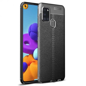 قاب ژله ای طرح چرم سامسونگ Auto Focus Jelly Case For Samsung Galaxy A21s