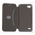 کیف محافظ چرمی ال جی Leather Standing Magnetic Cover For LG Q6