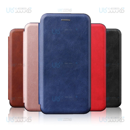 کیف محافظ چرمی سامسونگ Leather Standing Magnetic Cover For Samsung Galaxy A21s