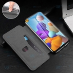 کیف محافظ چرمی سامسونگ Leather Standing Magnetic Cover For Samsung Galaxy A21s