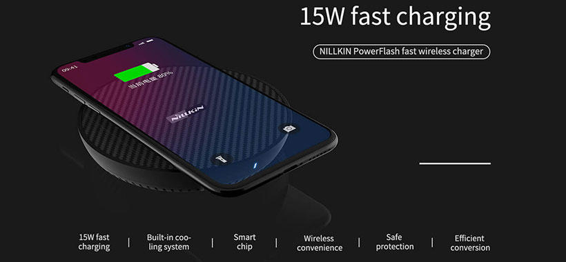 شارژر وایرلس سریع نیلکین Nillkin PowerFlash Aramid Fiber Wireless Charger