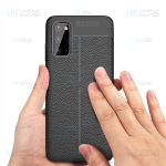 قاب ژله ای طرح چرم سامسونگ Auto Focus Jelly Case For Samsung Galaxy S20
