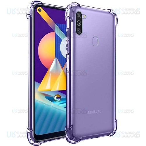 قاب محافظ ژله ای کپسول دار 5 گرمی سامسونگ Clear Tpu Air Rubber Jelly Case For Samsung Galaxy M11