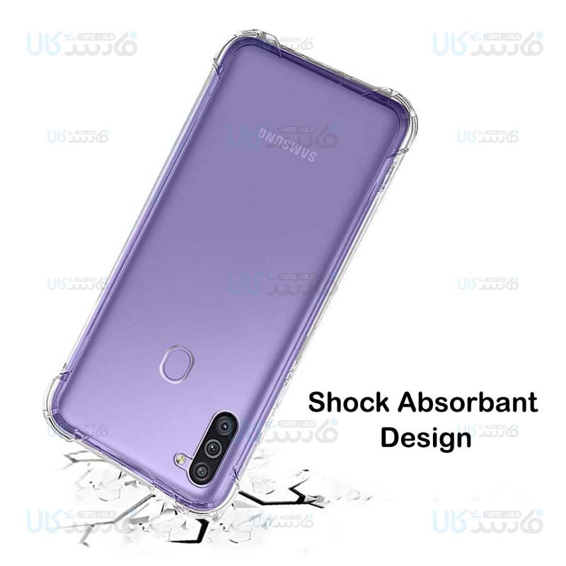 قاب محافظ ژله ای کپسول دار 5 گرمی سامسونگ Clear Tpu Air Rubber Jelly Case For Samsung Galaxy M11