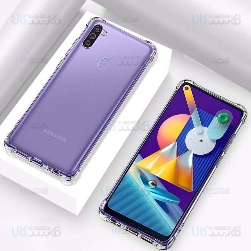 قاب محافظ ژله ای کپسول دار 5 گرمی سامسونگ Clear Tpu Air Rubber Jelly Case For Samsung Galaxy M11