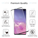 محافظ صفحه نمایش تمام چسب با پوشش کامل سامسونگ با برش اثر انگشت Full Glass Screen Protector For Samsung Galaxy S10 Plus