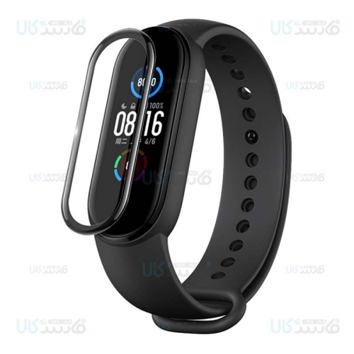 محافظ صفحه نمایش شیشه ای تمام صفحه دستبند هوشمند شیائومی Full Glass Screen Protector Xiaomi Mi Band 5