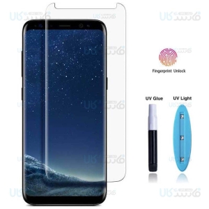 محافظ صفحه شیشه ای تمام صفحه و خمیده یو وی مات سامسونگ Matte UV Full Glass Screen Protector Samsung Galaxy S8 Plus / S9 Plus