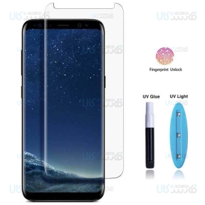 محافظ صفحه شیشه ای تمام صفحه و خمیده یو وی مات سامسونگ Matte UV Full Glass Screen Protector Samsung Galaxy S8 / S9