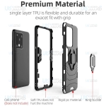 قاب محافظ ضد ضربه انگشتی سامسونگ Ring Holder Iron Man Armor Case Samsung Galaxy S20 Ultra