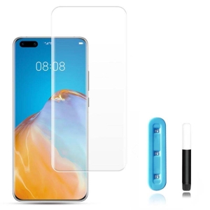 محافظ صفحه شیشه ای تمام صفحه و خمیده یو وی هواوی UV Full Glass Screen Protector Huawei P40 Pro