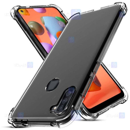 قاب محافظ ژله ای کپسول دار 5 گرمی سامسونگ Clear Tpu Air Rubber Jelly Case For Samsung Galaxy A11