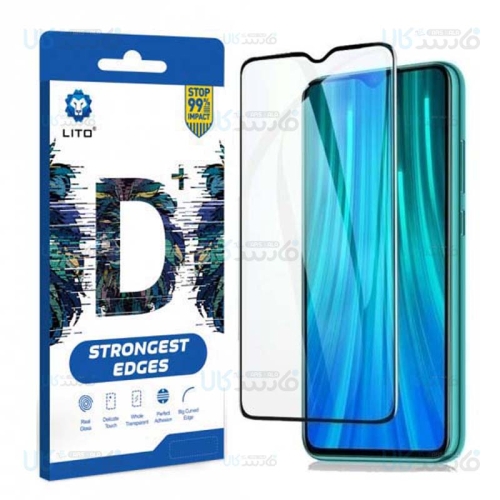 محافظ صفحه نمایش تمام چسب با پوشش کامل لیتو شیائومی LITO D+ Dustproof Screen Protector For Xiaomi Redmi Note 8 Pro