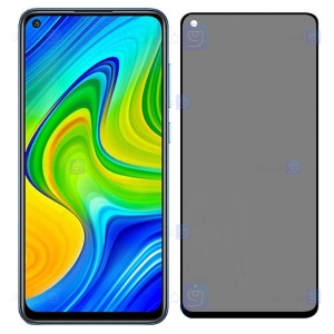 محافظ صفحه نمایش حریم شخصی تمام چسب با پوشش کامل شیائومی Privacy Full Screen Protector For Xiaomi Redmi Note 9 / Redmi 10X 4G