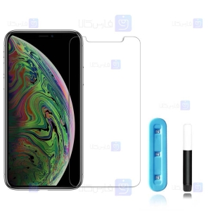 محافظ صفحه شیشه ای تمام صفحه و خمیده یو وی اپل UV Full Glass Screen Protector Apple iPhone Xs Max