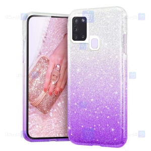 قاب ژله ای اکلیلی سامسونگ Glitter Gradient Color Alkyd Jelly Case Samsung Galaxy A21s