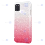 قاب ژله ای اکلیلی سامسونگ Glitter Gradient Color Alkyd Jelly Case Samsung Galaxy A21s