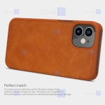 کیف محافظ چرمی نیلکین اپل Nillkin Qin Case For Apple iPhone 12 mini