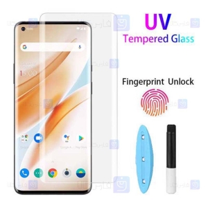 محافظ صفحه شیشه ای تمام صفحه و خمیده یو وی وان پلاس UV Full Glass Screen Protector OnePlus 8
