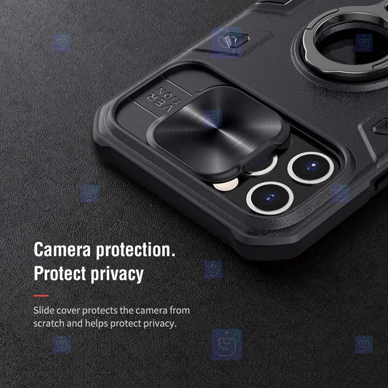 قاب محافظ نیلکین با برش لوگو اپل Nillkin CamShield Armor with LOGO cutout Case Apple iPhone 12 Pro