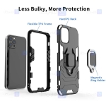 قاب محافظ ضد ضربه انگشتی اپل Ring Holder Iron Man Armor Case Apple iPhone 12 Pro Max